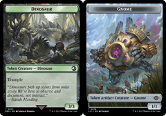 Dinosaur (0001) // Gnome (0016) Double-Sided Token - Foil